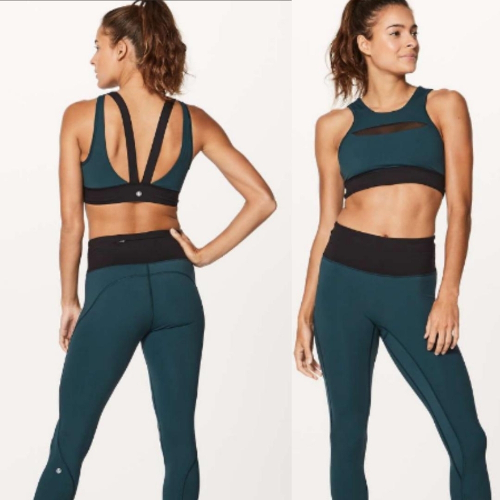 Lululemon run the day crop submarine black 8 pants - Picture 4 of 16